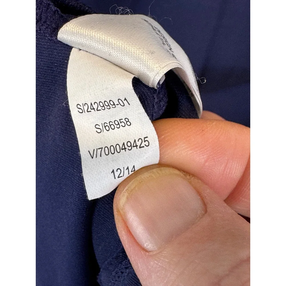 Athleta Rashguard Navy Blue Pacifica Striped Long Sleeve Swim Top 242999 Size M